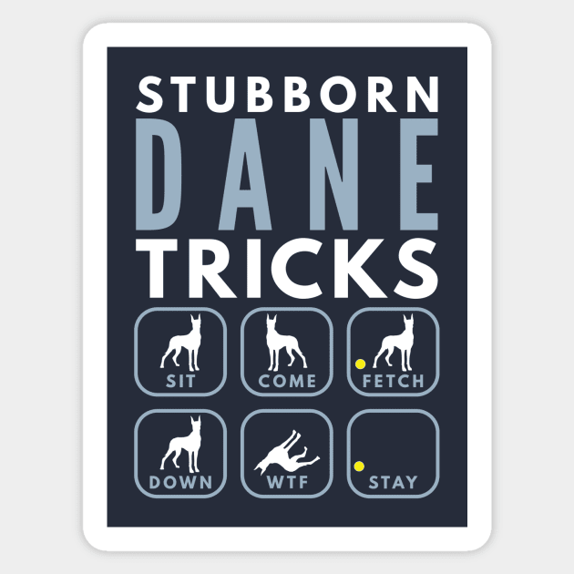 Stubborn Great Dane Tricks - Dog Training Sticker by DoggyStyles